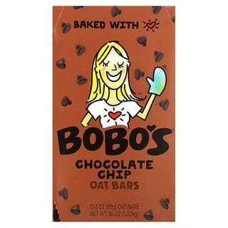 Bobo's Oat Bars, Barritas de avena con chispas de chocolate, 12 barritas, 85 g (3 oz) cada una