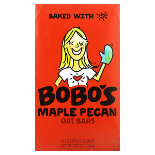 Bobo's Oat Bars, Maple Pecan, 12 Bars, 3 oz (85 g) Each