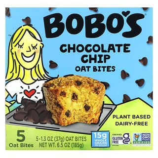 Bobo's Oat Bars, 초콜릿 칩 오트 바이츠, 5개, 개당 37g(1.3oz)
