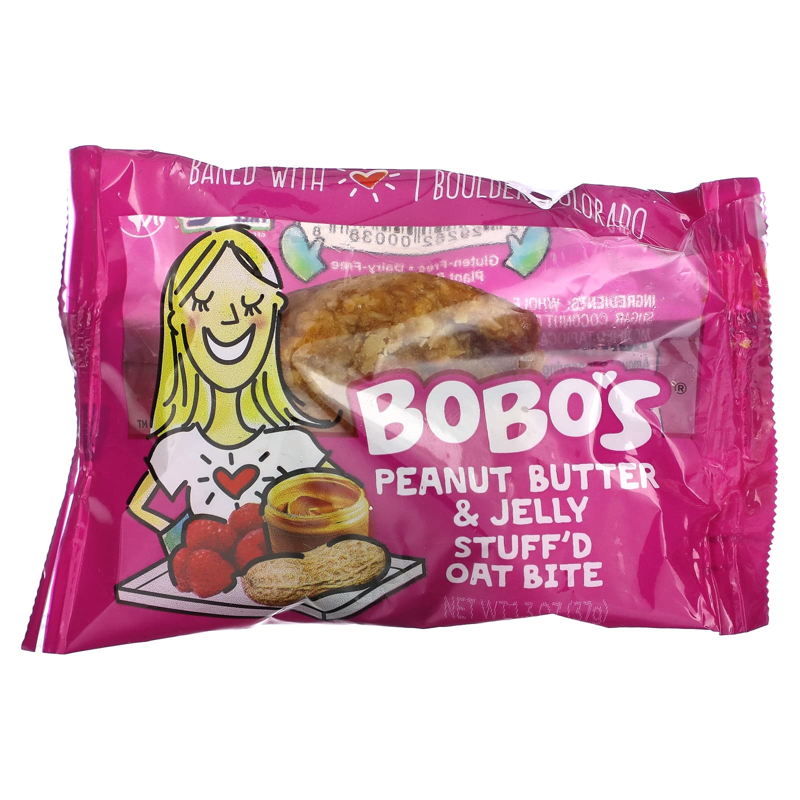 Bobo's Oat Bars, Stuff'd Oat Bites, Peanut Butter & Jelly, 5 Bites, 1.3 ...