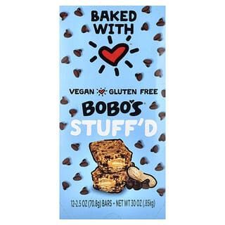 Bobo's Oat Bars, Fyllda havrestänger, jordnötssmör chokladchips, 12 barer, 2.5 oz (70.8 g) vardera