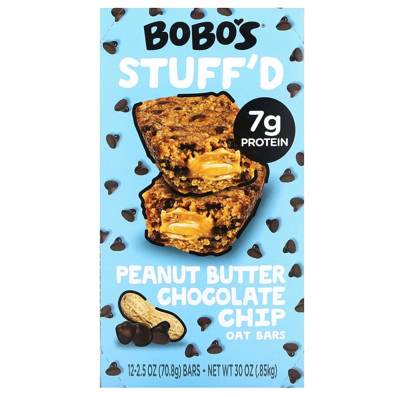 Peanut Butter Chocolate Chip Protein Bar – Bobo's