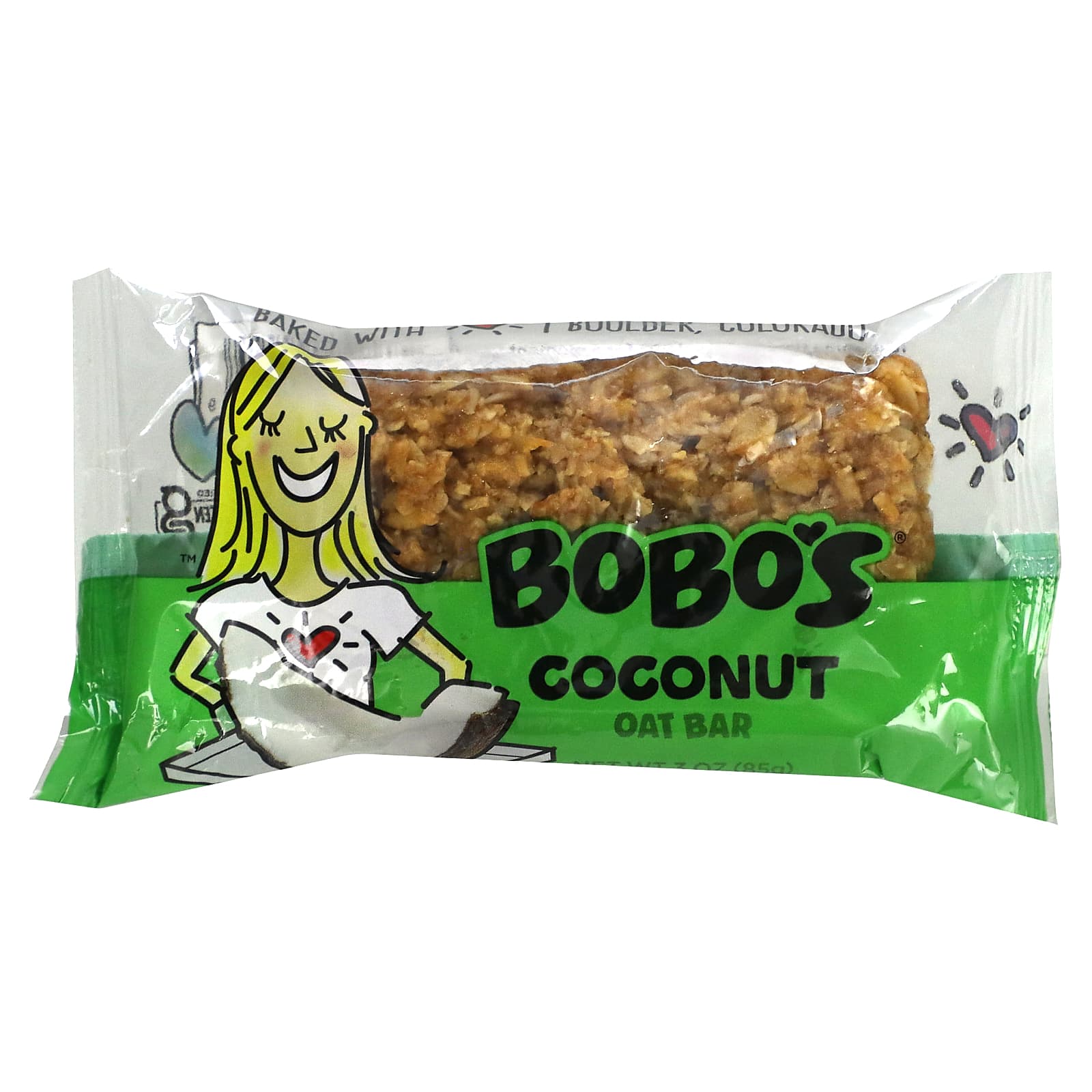 Bobo's Oat Bars, Coconut Oat Bars, 4 Bars, 3 oz (85 g) Each