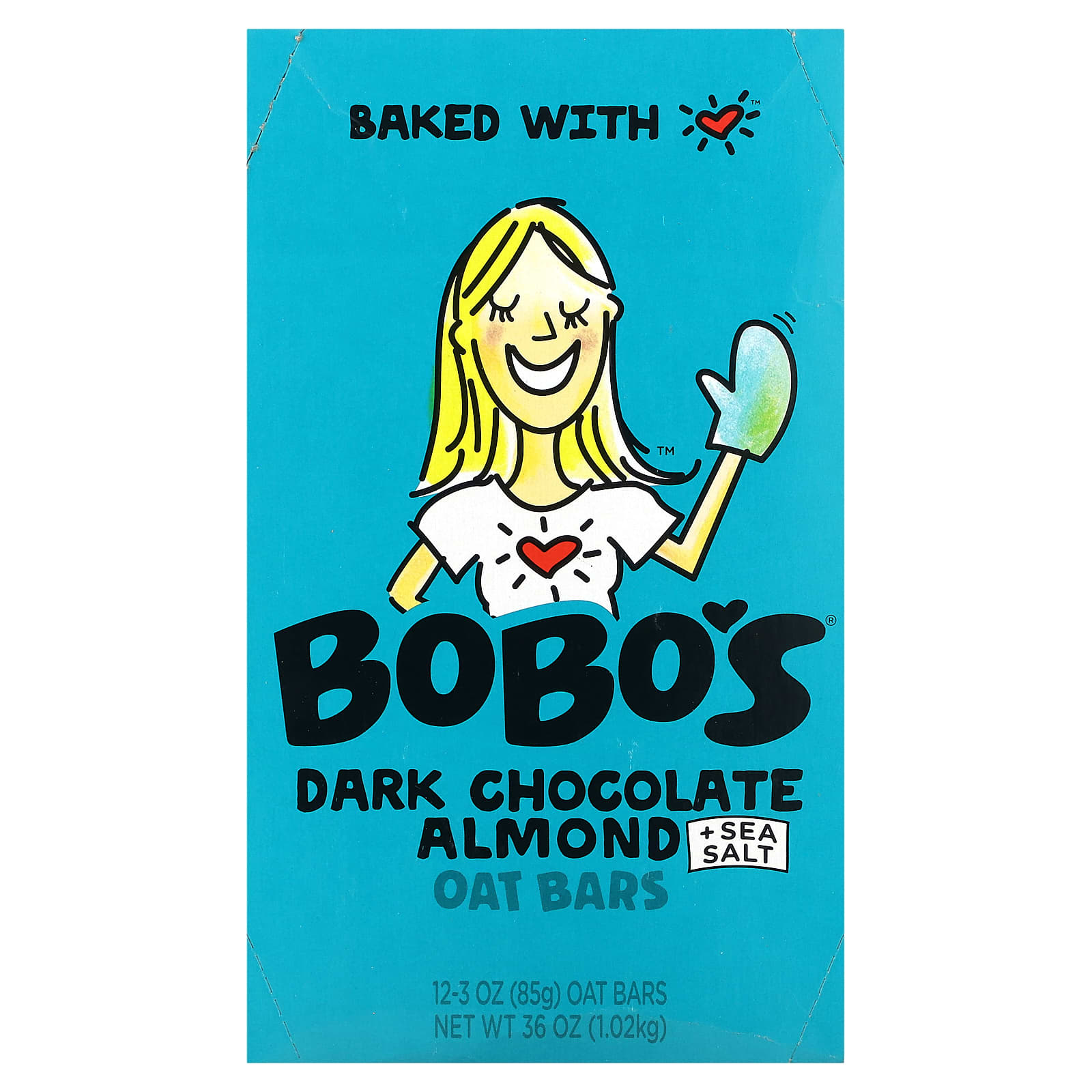 Bobo's Oat Bars, Dark Chocolate Almond + Sea Salt Oat Bars, 12 Bars, 3