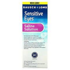 Bausch + Lomb, 盐水溶液，敏感眼睛，12 液量盎司（355 毫升）