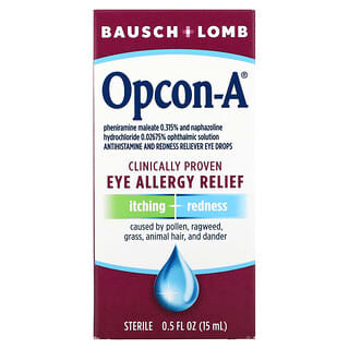 Opcon-A, مهدئ لحساسية العين مثبت سريريًا ، 0.5 أونصة سائلة (15 مل)