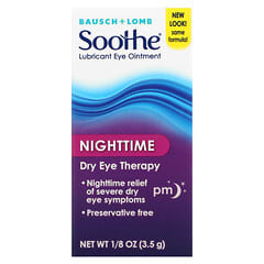 Bausch + Lomb, Soothe, Pomada Lubrificante para os Olhos, Noturna, 3,5 g (1/8 oz)