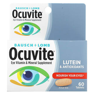 Ocuvite, مكمل فيتامينات ومعادن للعينين، لوتين ومضادات أكسدة، 60 قرصًا