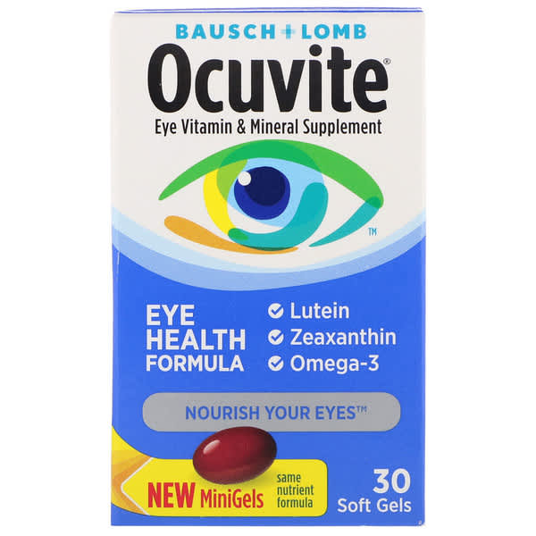 Ocuvite, 眼睛健康配方，30 粒軟凝膠