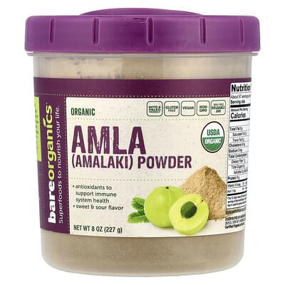 BareOrganics, Organic Amla Powder, 8 oz (227 g)