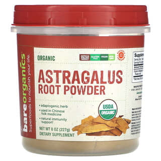 BareOrganics, Organic Astragalus Root Powder, 8 oz (227 g)