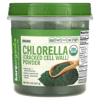 BareOrganics, Clorela orgánica en polvo`` 227 g (8 oz)