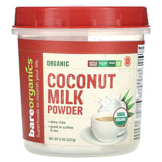 BareOrganics, Leche de coco orgánico en polvo`` 227 g (8 oz)