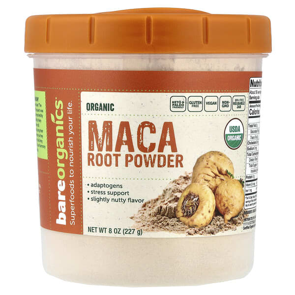 BareOrganics, Organic Maca Root Powder, 8 oz (227 g) — product photo 1