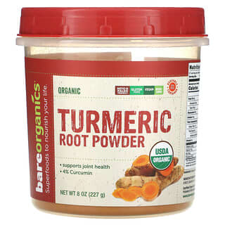 BareOrganics, Turmeric Root Powder, 8 oz (227 g)