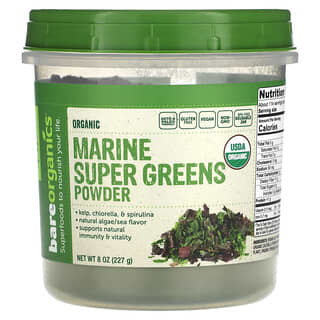 BareOrganics, Poudre de super légumes marins, 227 g