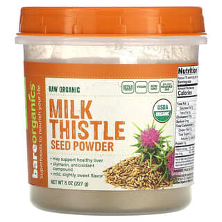 BareOrganics, Raw Organic Milk Thistle Seed Powder, 8 oz (227 g)