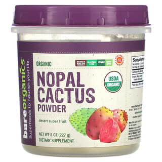 BareOrganics, Organic Nopal Cactus Powder, Desert Super Fruit, 8 oz (227 g)