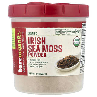 BareOrganics, Organic Irish Sea Moss Powder, Irisches Seemoospulver, 227 g (8 oz.)