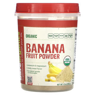 BareOrganics, Banane en poudre biologique, 340 g