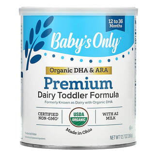 Nature's One, Baby's Only Organic（ベビーズオンリーオーガニック）、幼児用ミルク、オーガニックDHA入り粉ミルク、360g（12.7オンス）