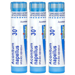 Boiron, Aconitum, Fever Relief, Meltaway Pellets, 30C, 3 Tubes, 80 Pellets Each — foto 3