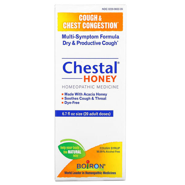 Boiron, Chestal（チェスタル）ハニー、Cough & Chest Congestion、6.7液量オンス