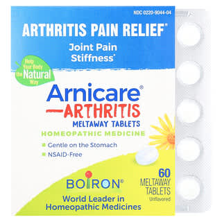 Boiron, Arnicare, Arthritis, Meltaway Tablets, Unflavored, 60 Meltaway Tablets