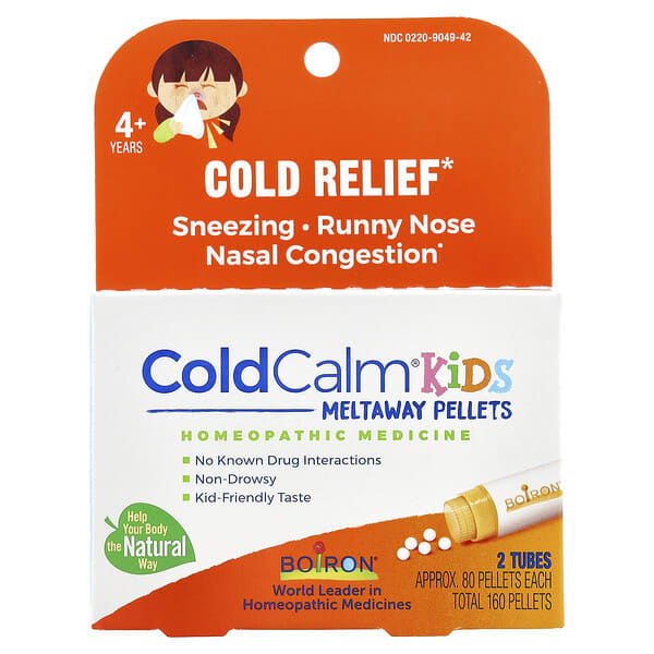 ColdCalm® Kids Meltaway Pellets, 4+ Years, 2 Tubes, Approx. 80 Pellets Each