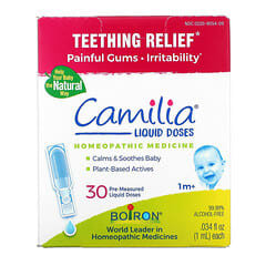 Boiron, Camilia, Teething Relief, 1 Month+, 30 Pre-Measured Liquid Doses, 0.034 fl oz (1 ml) Each