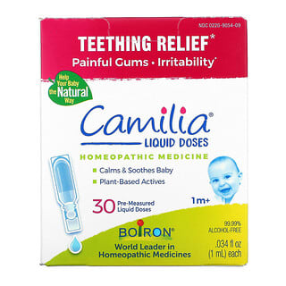 Boiron, Camilia, Teething Relief, 1 Month+, Linderung für zahnende Babys ab 1 Monat, 30 vordosierte Flüssigdosen, je 1 ml (0,034 fl. oz.)