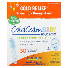 Boiron, ColdCalm Baby, Cold Relief, 6+ Months, 30 Pre-Measured Liquid Doses, 0.034 fl oz Each