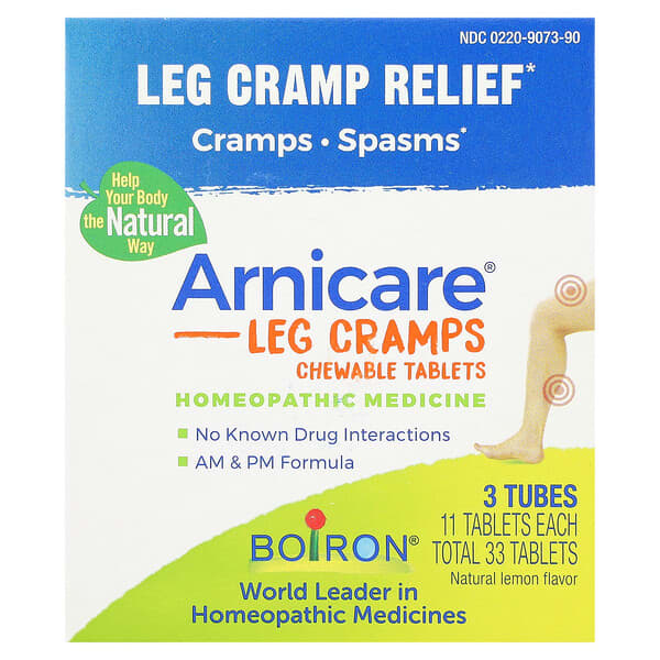 Boiron, Arnicare Leg Cramps 咀嚼片，舒緩腿部抽筋，3 管，每管 11 片