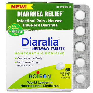 Boiron, Diaralia, Alivio de la diarrea, Sin sabor, 60 comprimidos derretibles