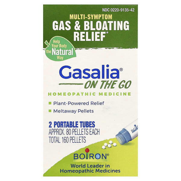 Gasalia® On The Go, 2 Portables Tubes, 80 Pellets Each