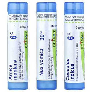 Boiron, Alívio para o Jet Lag, Grânulos Orodispersíveis, Pacote Combo, 3 Tubos, 80 Grânulos Cada