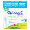 Optique 1, Eye Irritation Relief Eye Drops, 30 Sterile Single-Use Droppers, 0.013 fl oz (0.4 ml) Each