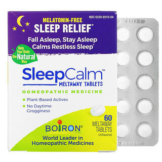 Boiron, Comprimidos Meltaway, Sem Sabor, Sleep Calm, 60 Comprimidos Meltaway