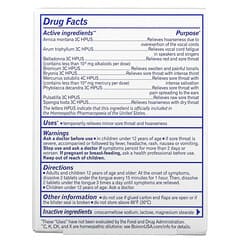 Boiron, ThroatCalm, Sore Throat Relief, 60 Quick-Dissolving Tablets