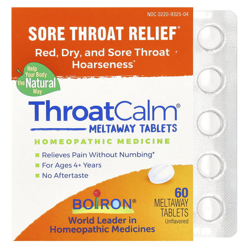 ThroatCalm, Linderung von Halsschmerzen, fr Kinder ab 4 Jahren,  geschmacksneutral, 60 im Mund schmelzende Tabletten
