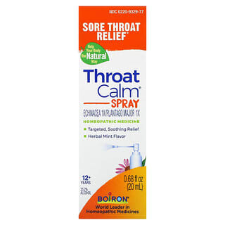 Boiron, Throat Calm Spray, 12+ Years, Herbal Mint , 0.68 fl oz (20 ml)