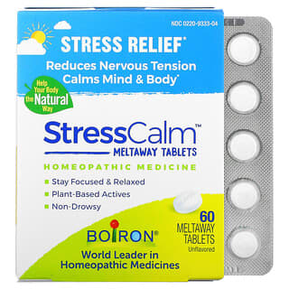 Boiron, Comprimidos Meltaway, Stress Calm, Alívio do Estresse, Sem Sabor, 60 Comprimidos Meltaway