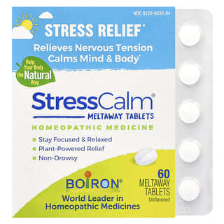 Boiron, Stress Calm Meltaway, без добавок, 60 таблеток Meltaway