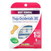 Thuja Occidentalis 30C, Wart Removal, 3 Tubes, Approx 80 Pellets Per Tube