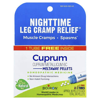 Boiron, Cuprum, Gránulos Meltaway`` 3 tubos, Aprox. 80 gránulos cada uno