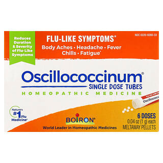 Boiron, Oscillococcinum, Flu-Like Symptoms, 6 Doses, 0.04 oz Each
