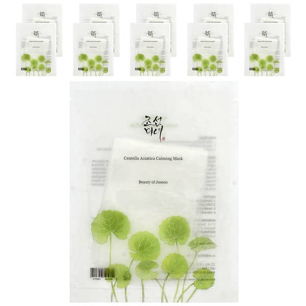 Beauty of Joseon, 센텔라 아시아티카 카밍 뷰티 마스크, 10매, 매당 25ml(0.84fl oz)