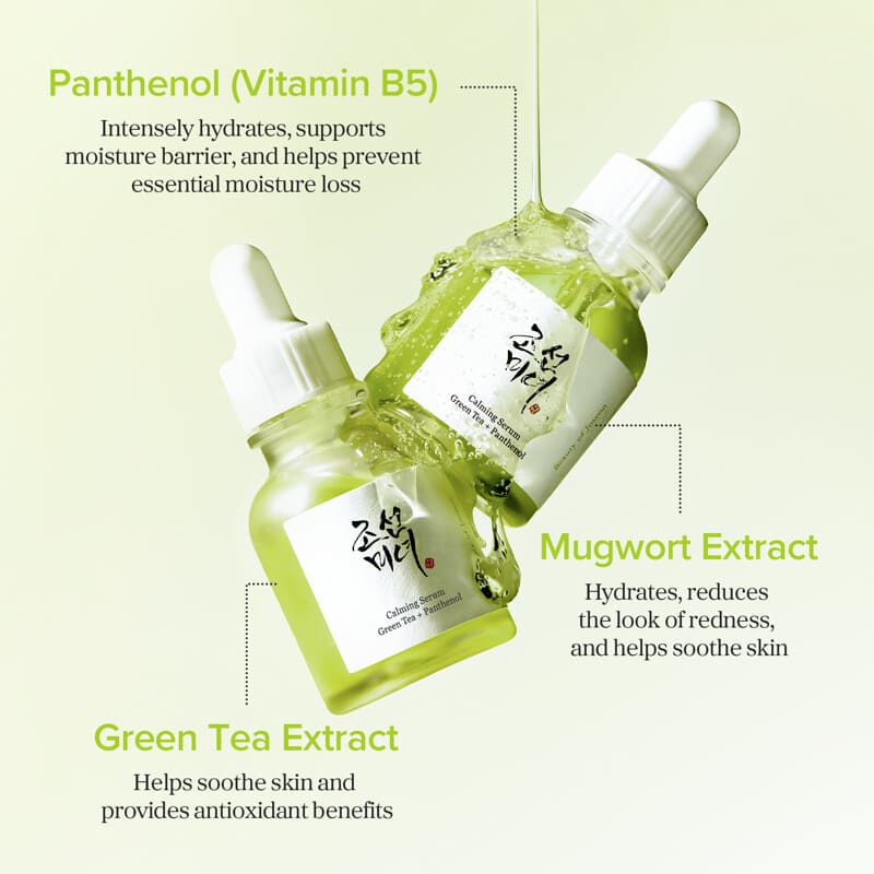 jiyong！　Curélセラム 30ml 6本セット Calming Serum、緑茶＋パンテノール、30ml（1.01液量オンス）