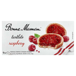 Bonne Maman, Tartlets, Raspberry, 9 Tartlets, 0.53 oz (15 g) Each