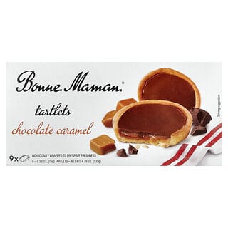 Bonne Maman, Tartlets, Chocolate Caramel, 9 Tartlets, 0.53 oz (15 g) Each